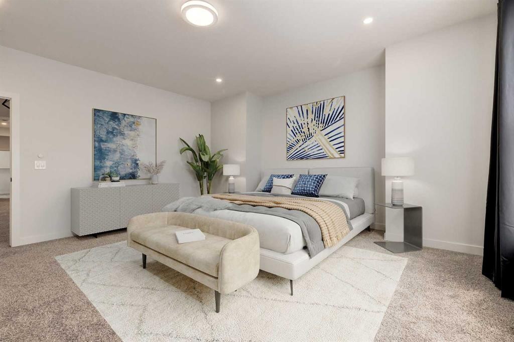 142 Cranbrook Park Se, Calgary, AB - Indoor Photo Showing Bedroom