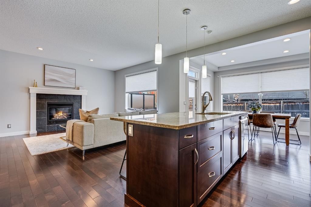26 Auburn Glen Circle Se, Calgary, AB - Indoor With Fireplace