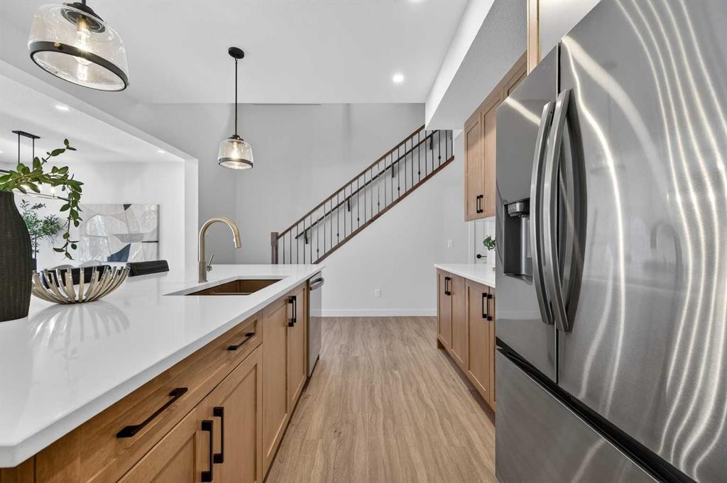36 Lewiston Common Ne, Calgary, AB - Indoor Photo Showing Kitchen With Upgraded Kitchen