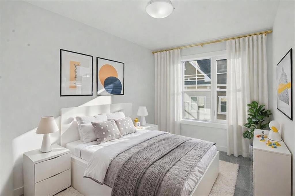 812 Cranbrook Walk Se, Calgary, AB - Indoor Photo Showing Bedroom