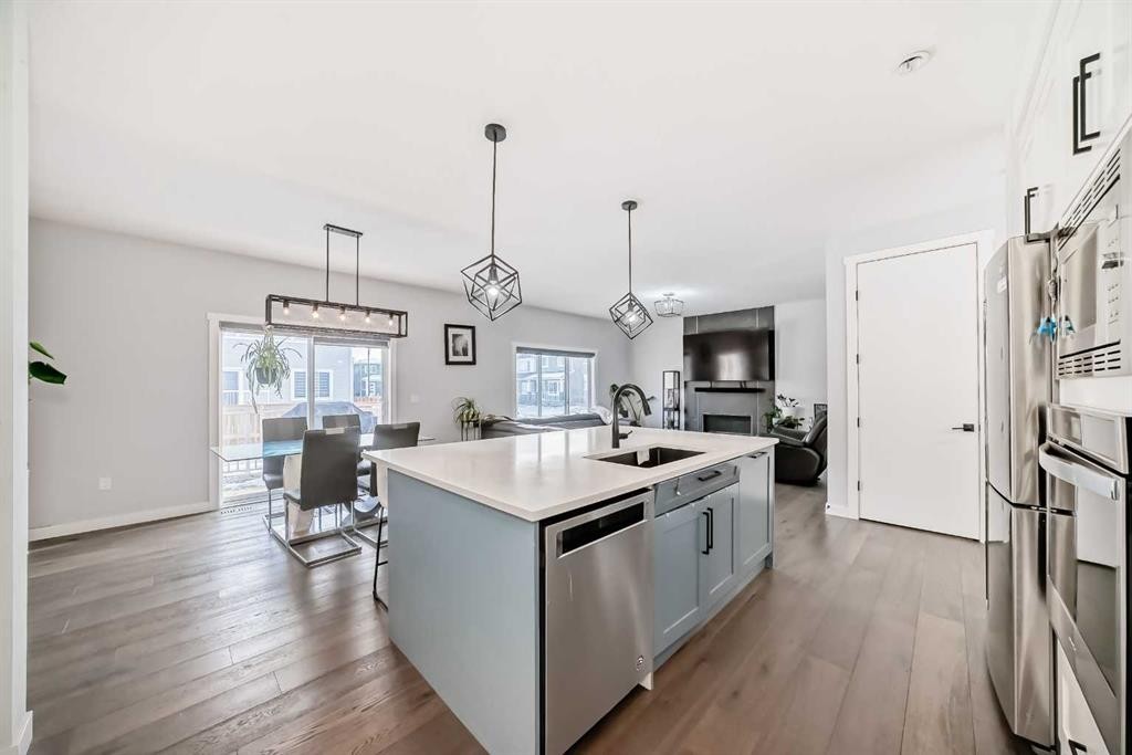2 Chelsea Bay, Chestermere, AB - Indoor Photo Showing Kitchen With Stainless Steel Kitchen With Upgraded Kitchen