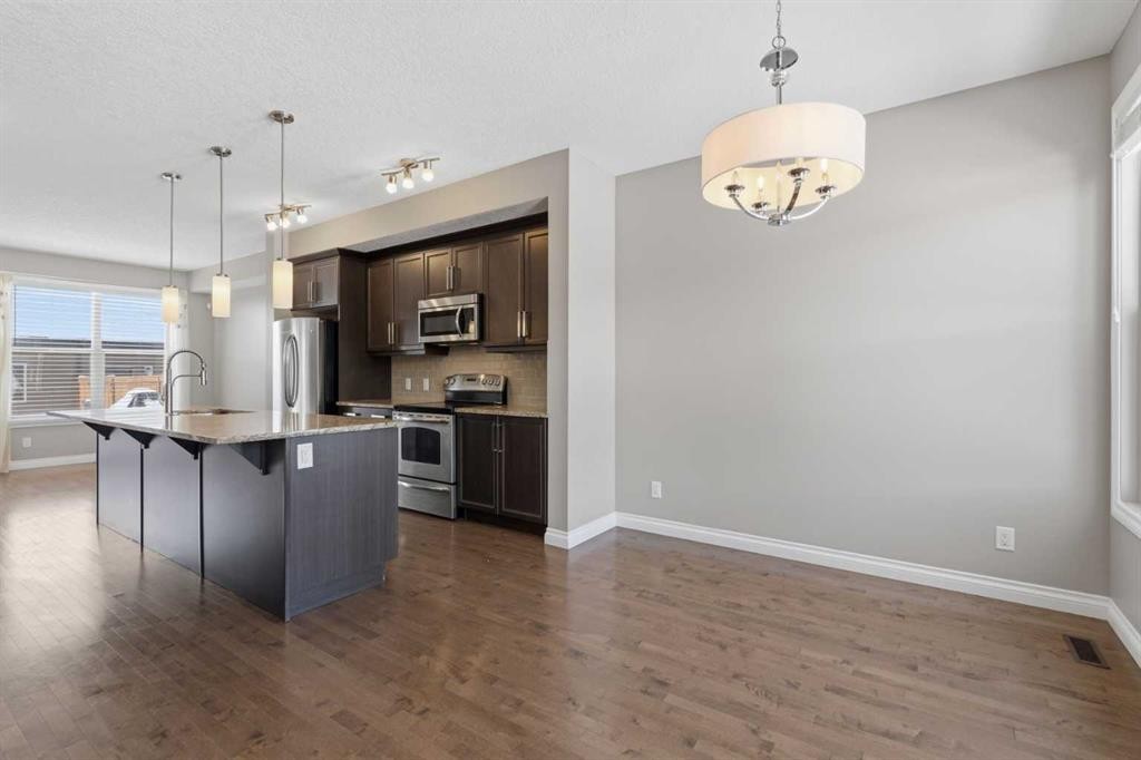61 Sage Meadows Terrace Nw, Calgary, AB - Indoor Photo Showing Kitchen With Stainless Steel Kitchen With Upgraded Kitchen