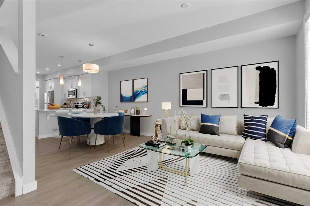 118 Legacy Path Se, Calgary, AB - Indoor Photo Showing Living Room