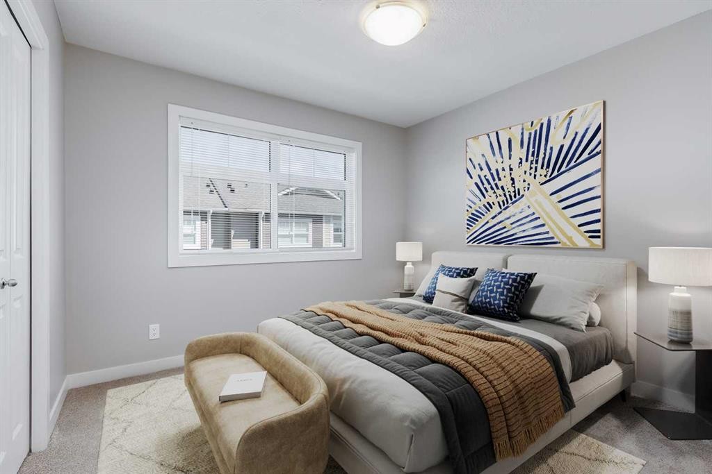 118 Legacy Path Se, Calgary, AB - Indoor Photo Showing Bedroom