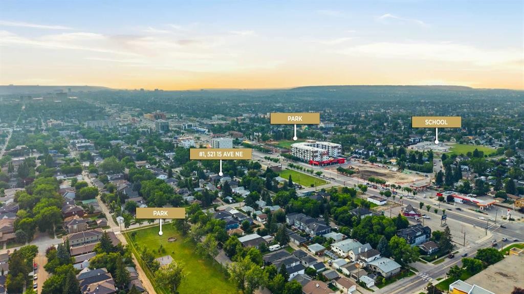 1-521 15 Avenue Ne, Calgary, AB - Outdoor With View