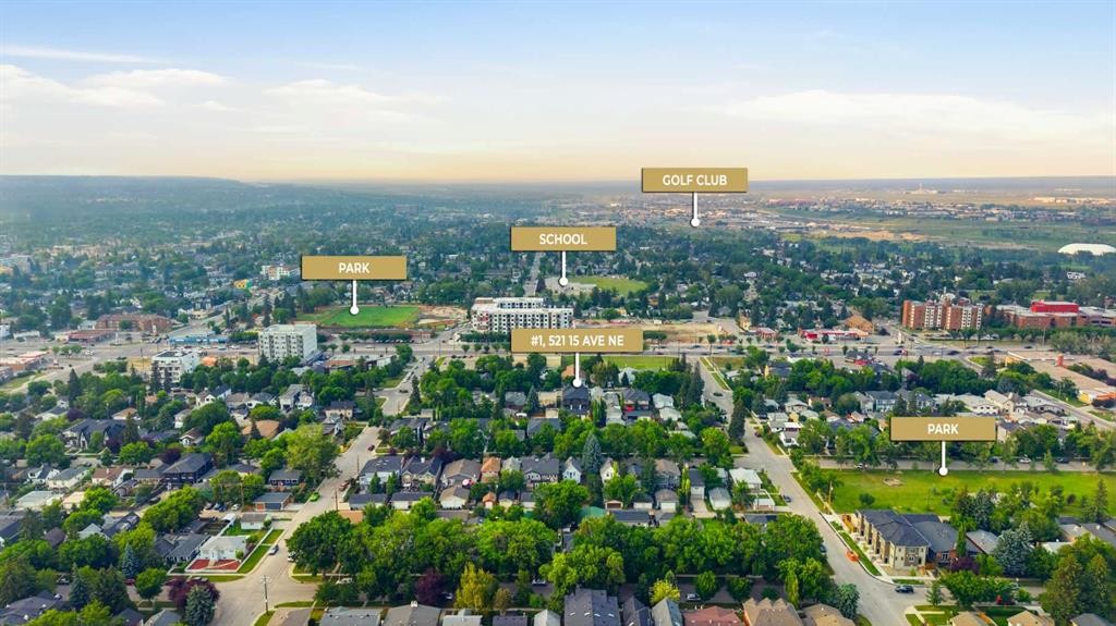 1-521 15 Avenue Ne, Calgary, AB - Outdoor With View