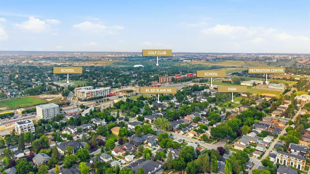 1-521 15 Avenue Ne, Calgary, AB - Outdoor With View