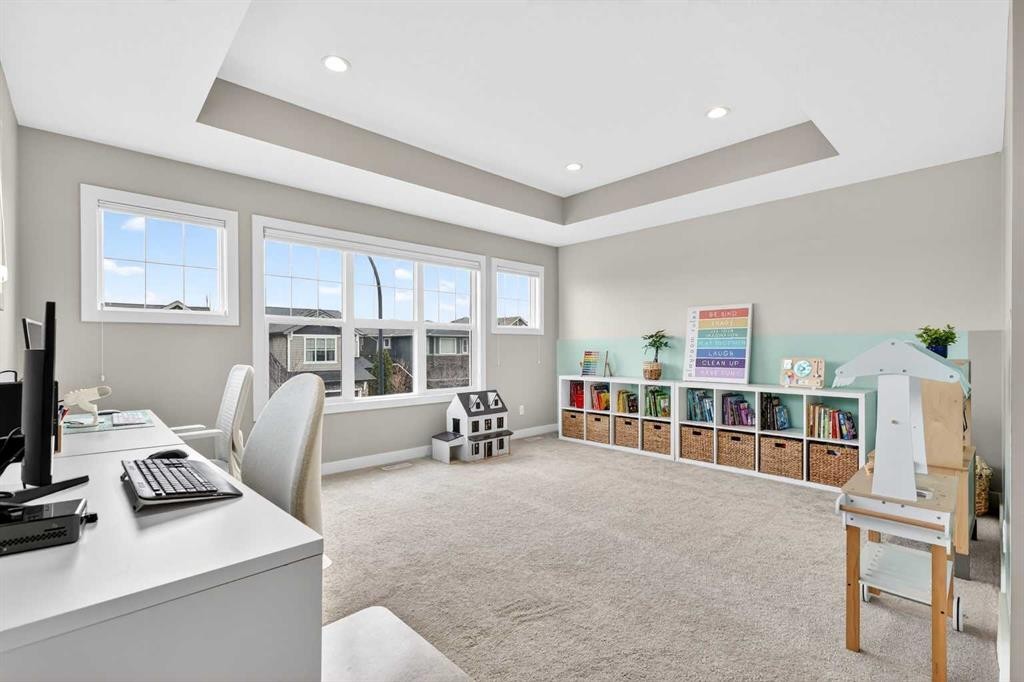 9 Legacy Lane Se, Calgary, AB - Indoor Photo Showing Office