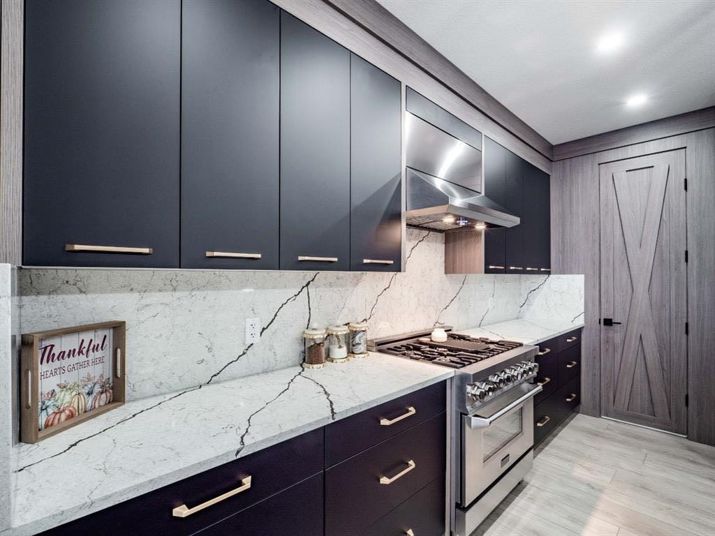 132 Belvedere Drive Se, Calgary, AB - Indoor Photo Showing Kitchen With Upgraded Kitchen