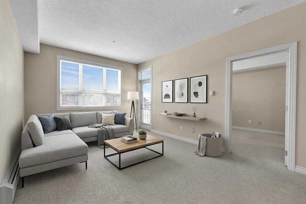 318-26 Val Gardena View Sw, Calgary, AB - Indoor Photo Showing Living Room