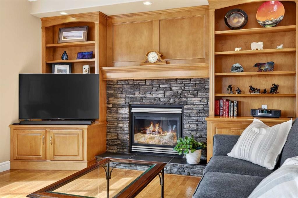 103 Kincora View Nw, Calgary, AB - Indoor Photo Showing Living Room With Fireplace