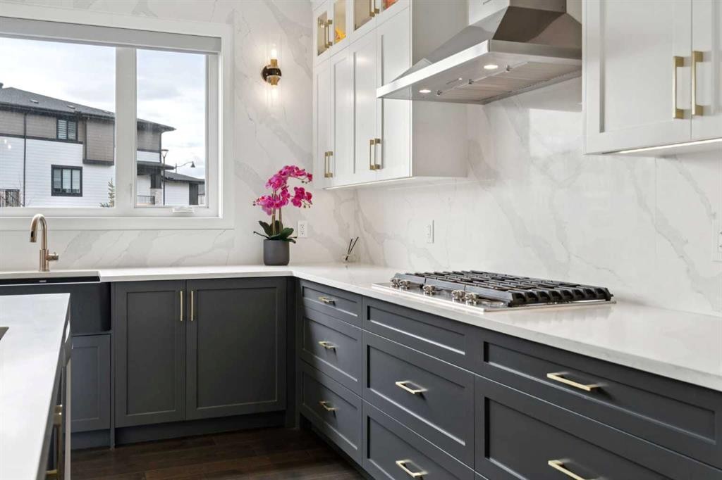 143 Aspen Summit Boulevard Sw, Calgary, AB - Indoor Photo Showing Kitchen With Upgraded Kitchen