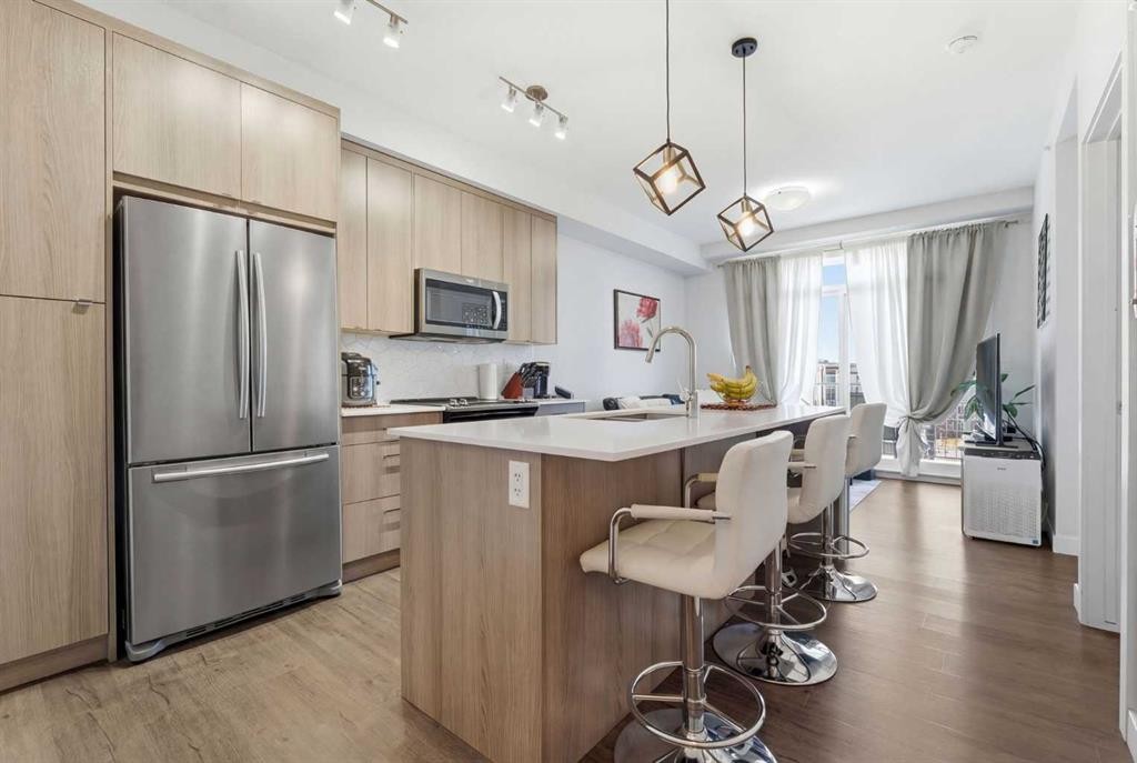 414-30 Walgrove Se, Calgary, AB - Indoor Photo Showing Kitchen With Upgraded Kitchen