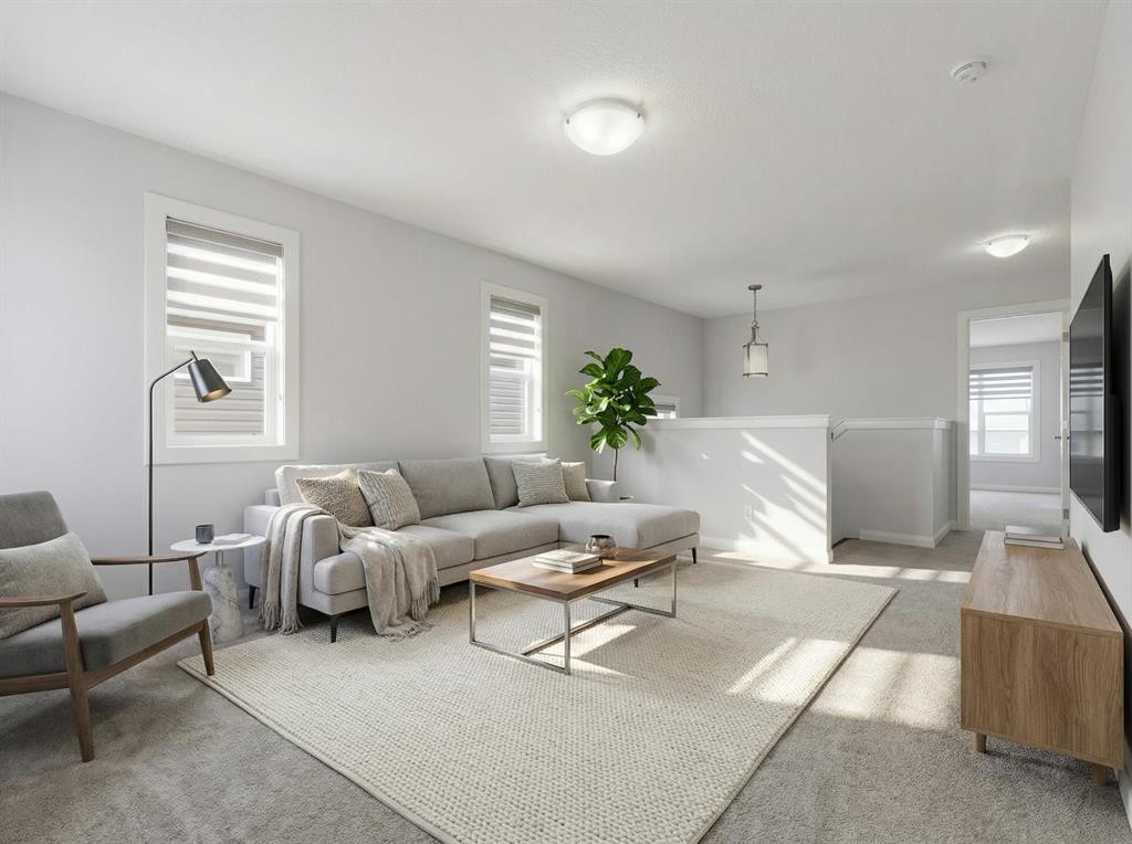 32 Red Embers Square Ne, Calgary, AB - Indoor Photo Showing Living Room
