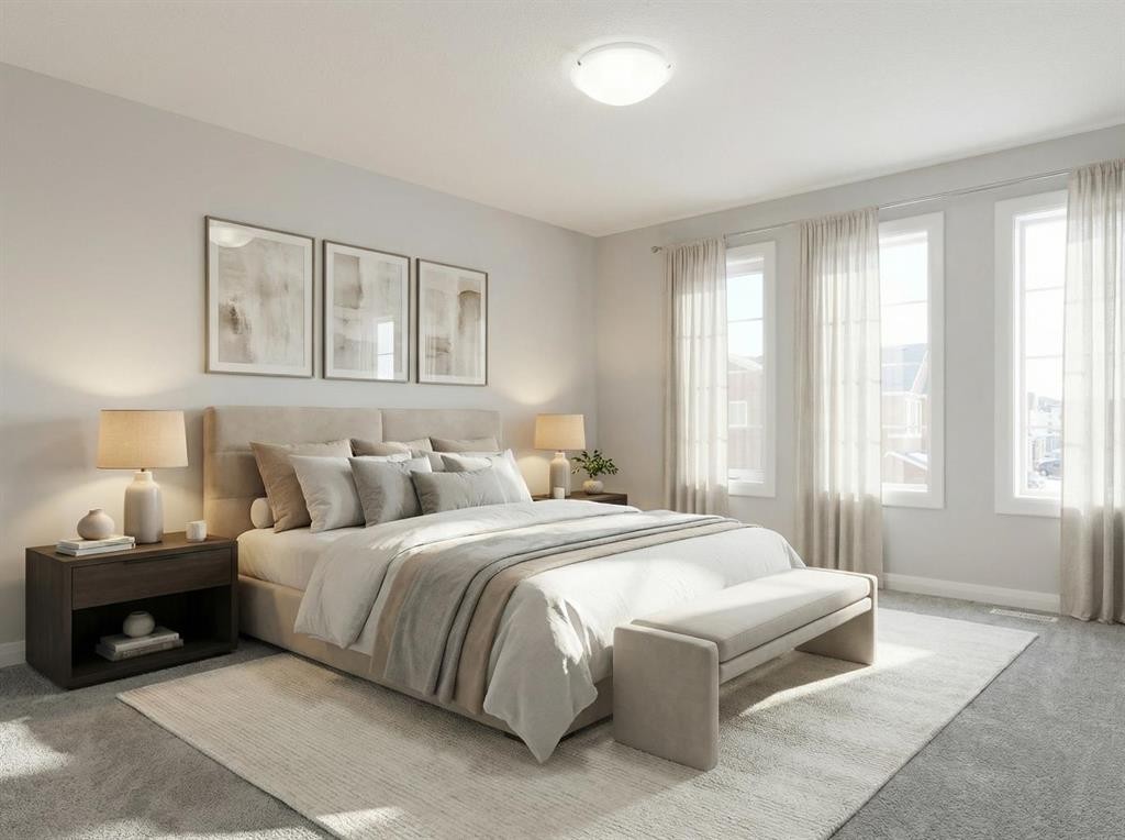 32 Red Embers Square Ne, Calgary, AB - Indoor Photo Showing Bedroom