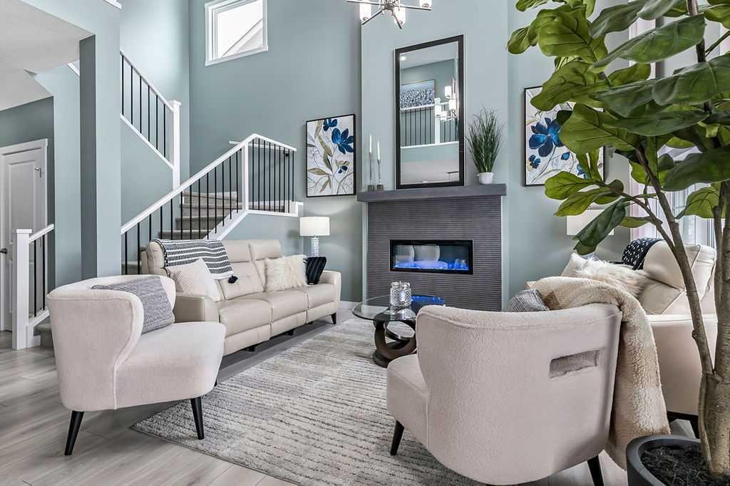 5 Birch Glen, Okotoks, AB - Indoor With Fireplace