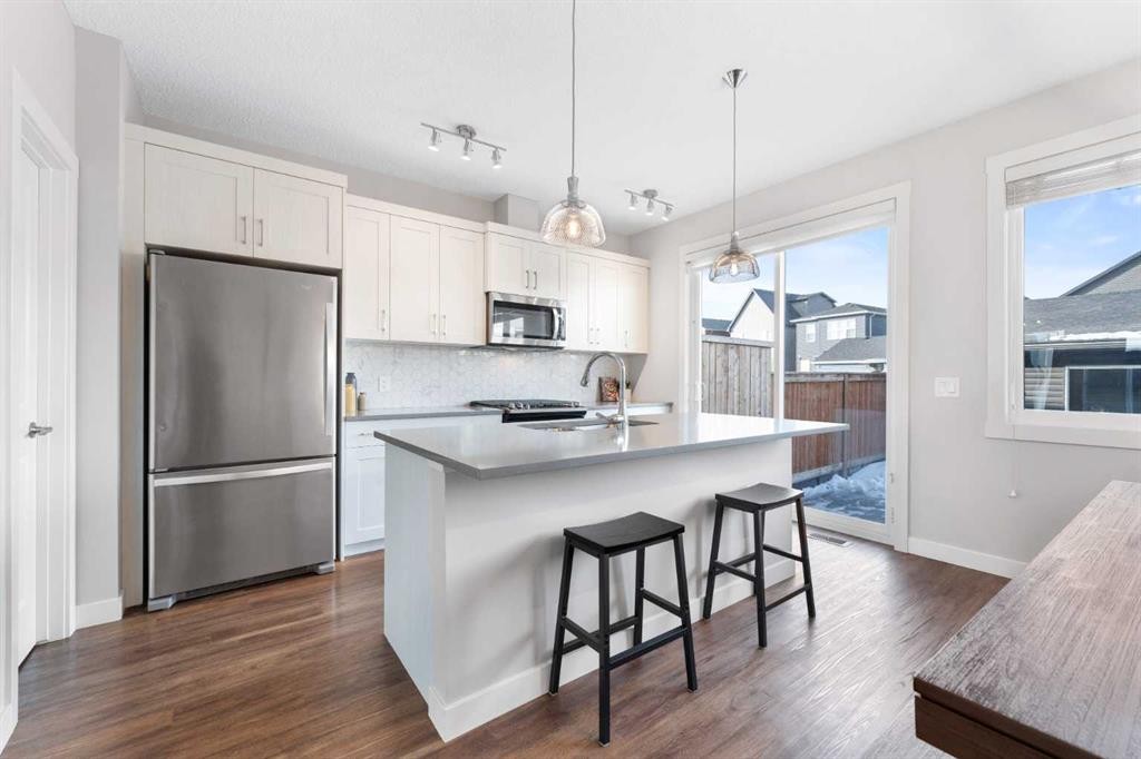 174 Seton Grove Se, Calgary, AB - Indoor Photo Showing Kitchen With Upgraded Kitchen