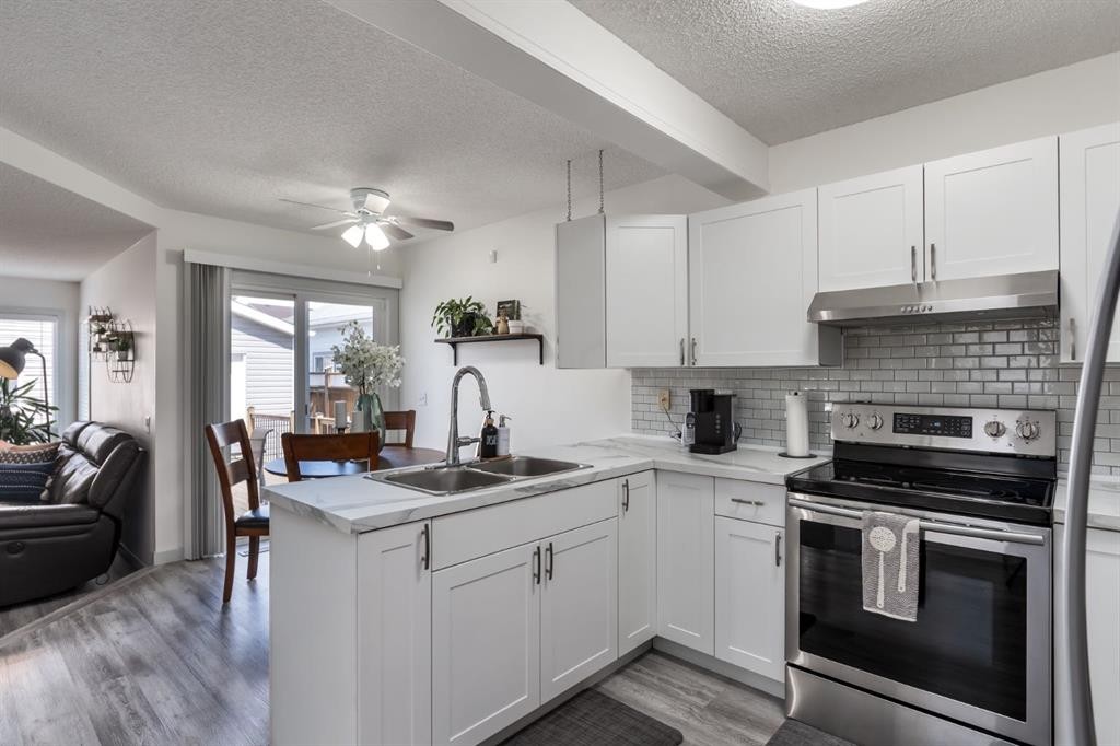 303 Coventry Close Ne, Calgary, AB - Indoor Photo Showing Kitchen With Double Sink