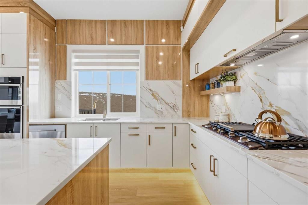 230 Royal Birch View Nw, Calgary, AB - Indoor Photo Showing Kitchen With Upgraded Kitchen