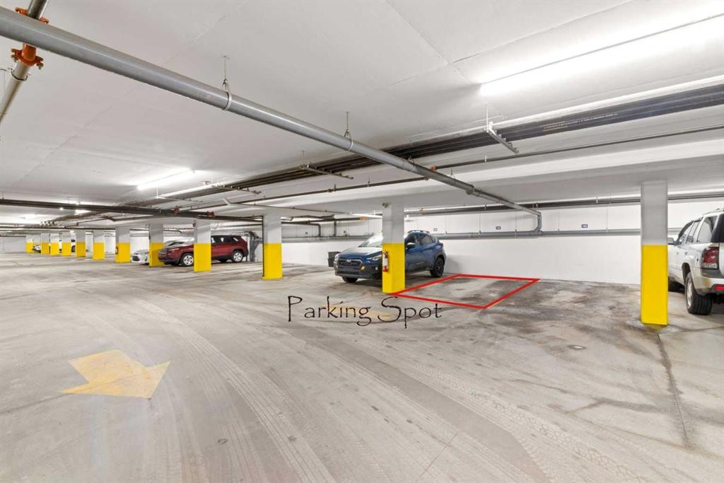 208-138 Sage Valley Common Nw, Calgary, AB - Indoor Photo Showing Garage