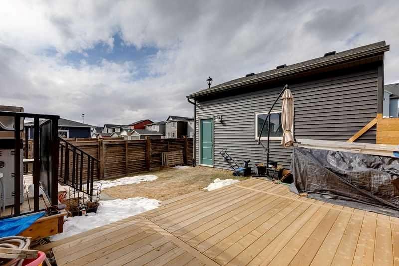 100 Langwell Common Se, Airdrie, AB - Outdoor With Deck Patio Veranda With Exterior