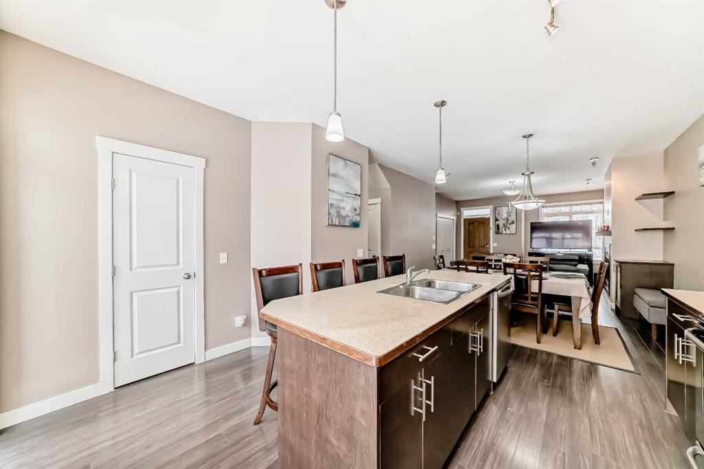 37 Skyview Ranch Gardens Ne, Calgary, AB - Indoor Photo Showing Kitchen With Double Sink