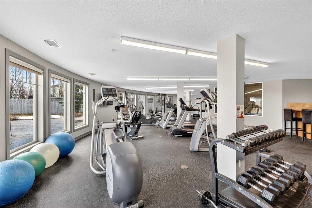 137-52 Cranfield Link Se, Calgary, AB - Indoor Photo Showing Gym Room
