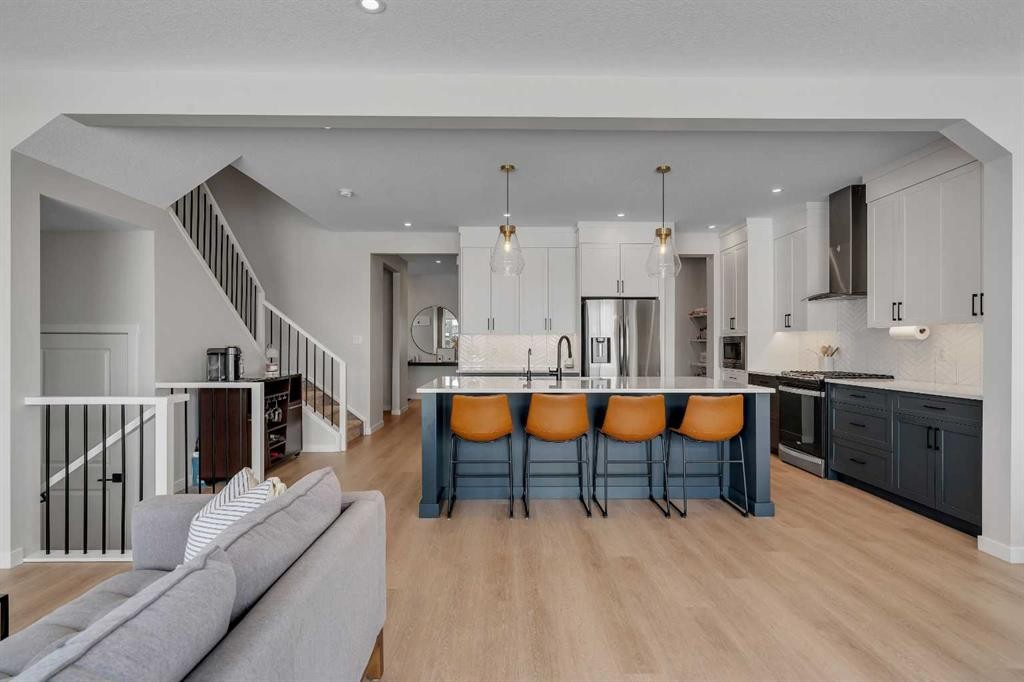 23 Savoy Terrace Se, Calgary, AB - Indoor Photo Showing Kitchen With Stainless Steel Kitchen With Upgraded Kitchen