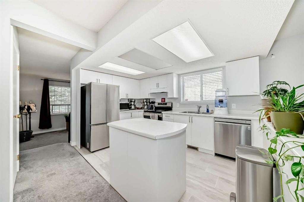 3315 Catalina Boulevard Ne, Calgary, AB - Indoor Photo Showing Kitchen With Stainless Steel Kitchen With Double Sink