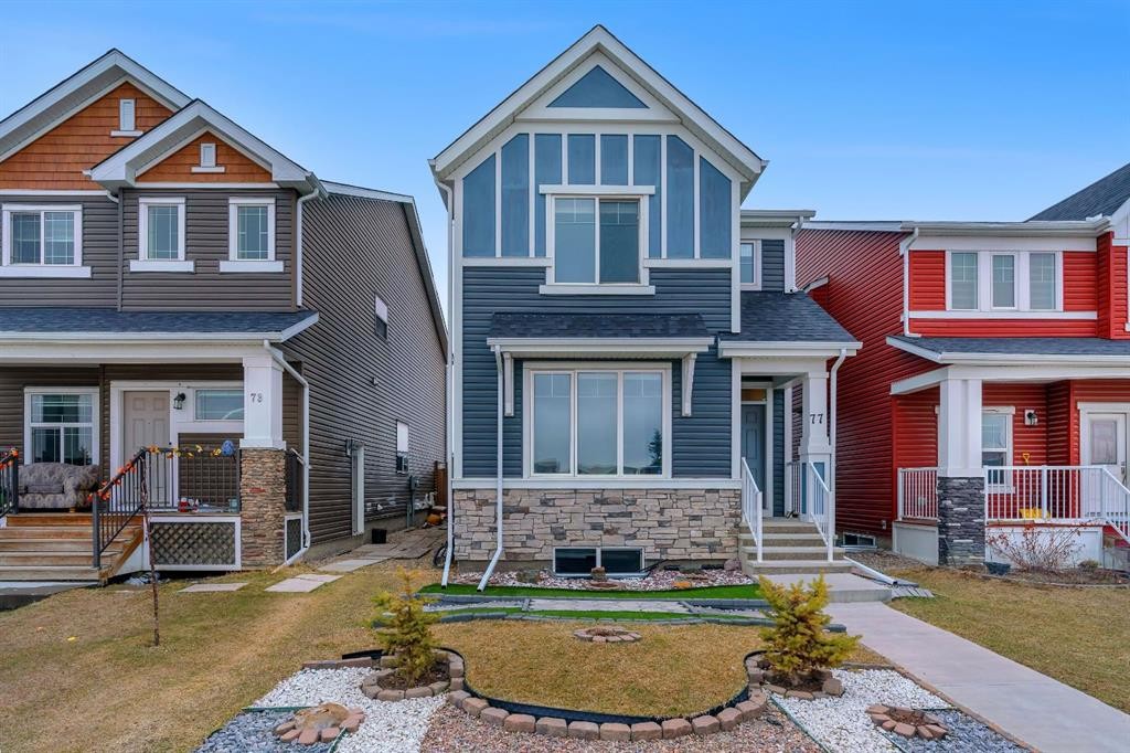 77 Red Sky Way Ne, Calgary, AB - Outdoor With Deck Patio Veranda With Facade
