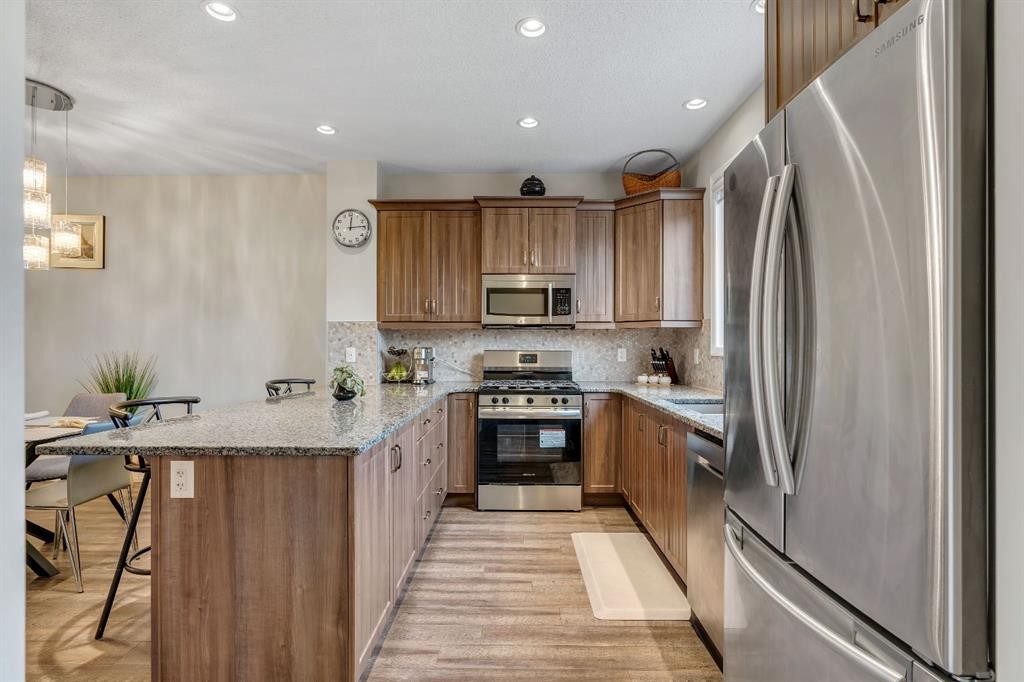 77 Red Sky Way Ne, Calgary, AB - Indoor Photo Showing Kitchen With Stainless Steel Kitchen With Upgraded Kitchen