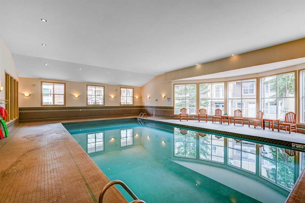 106-3650 Marda Link Sw, Calgary, AB - Indoor Photo Showing Other Room With In Ground Pool