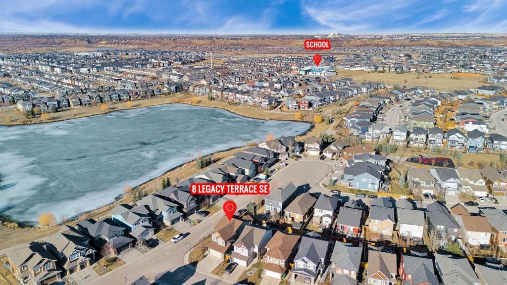 8 Legacy Terrace Se, Calgary, AB - Outdoor With Body Of Water With View