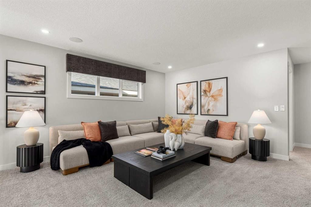 291 Rivercrest Way, Cochrane, AB - Indoor Photo Showing Living Room