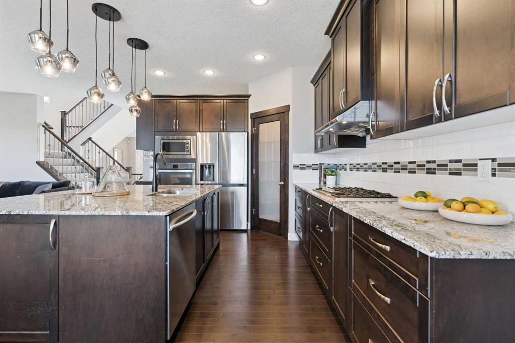 66 Skyview Ranch Crescent Ne, Calgary, AB - Indoor Photo Showing Kitchen With Stainless Steel Kitchen With Upgraded Kitchen
