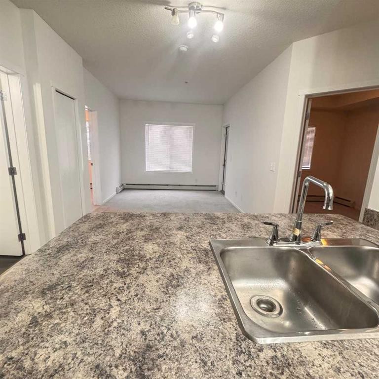 2105-4641 128 Avenue Ne, Calgary, AB - Indoor Photo Showing Kitchen With Double Sink