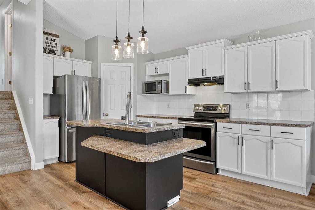 189 Copperfield Gardens Se, Calgary, AB - Indoor Photo Showing Kitchen With Double Sink With Upgraded Kitchen