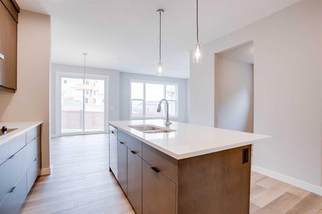 77 Calhoun Crescent Ne, Calgary, AB - Indoor Photo Showing Kitchen With Double Sink
