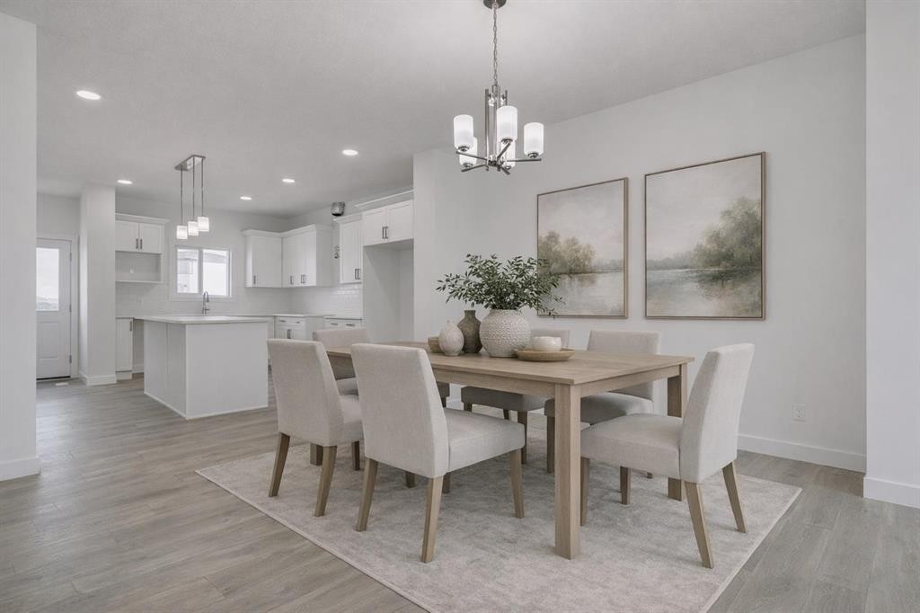 208 Belmont Way Sw, Calgary, AB - Indoor Photo Showing Dining Room