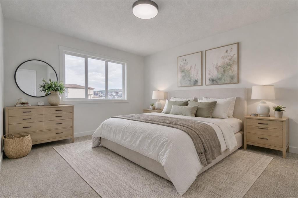 208 Belmont Way Sw, Calgary, AB - Indoor Photo Showing Bedroom