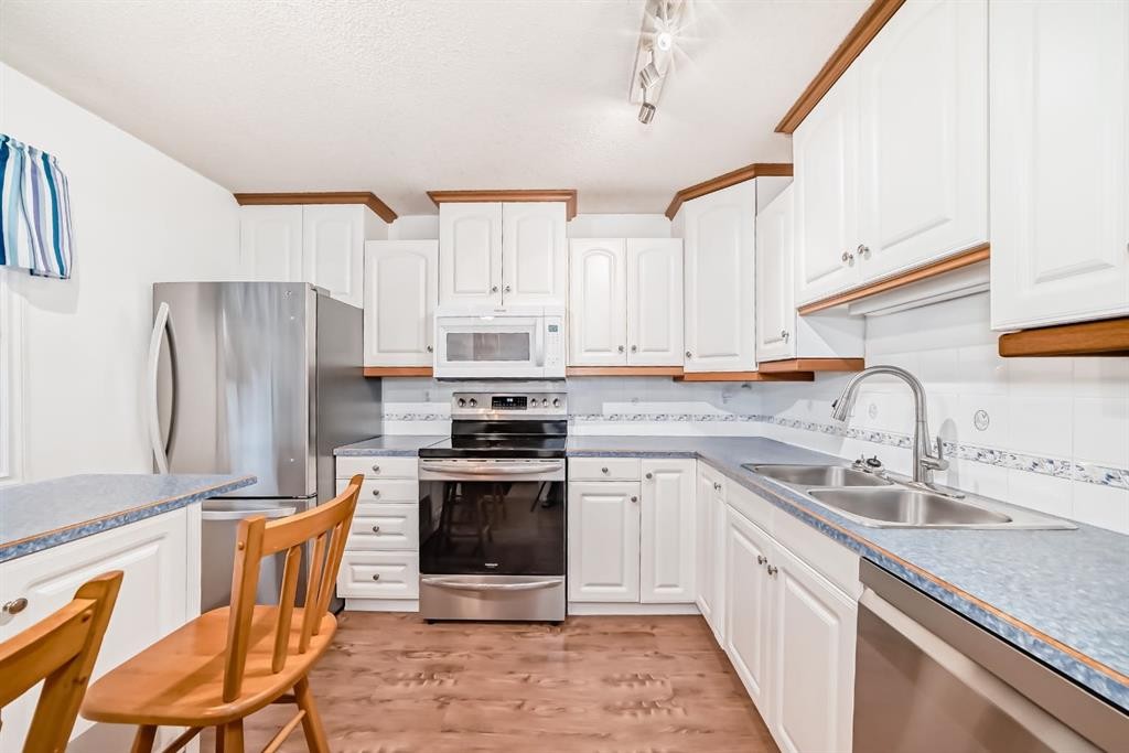 255 Falshire Way Ne, Calgary, AB - Indoor Photo Showing Kitchen With Double Sink