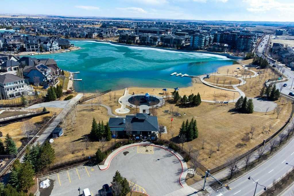 44 Mahogany Rise Se, Calgary, AB - Outdoor With Body Of Water With View