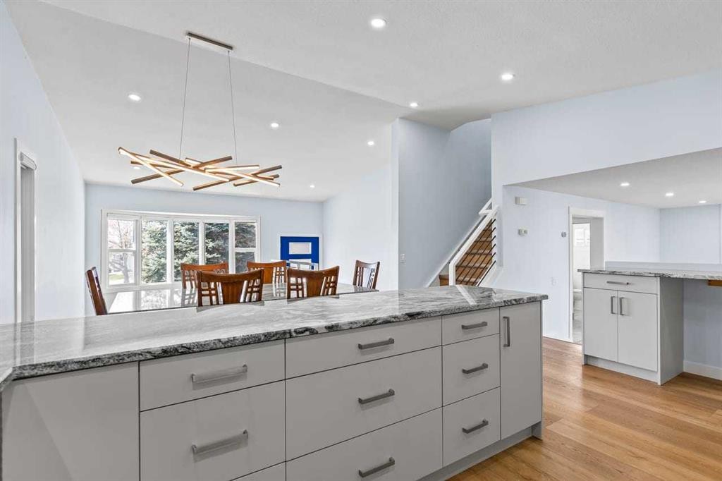 55 Whitehaven Crescent Ne, Calgary, AB - Indoor Photo Showing Kitchen With Upgraded Kitchen