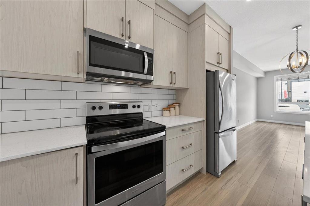 123-123 Redstone Crescent Ne, Calgary, AB - Indoor Photo Showing Kitchen With Upgraded Kitchen