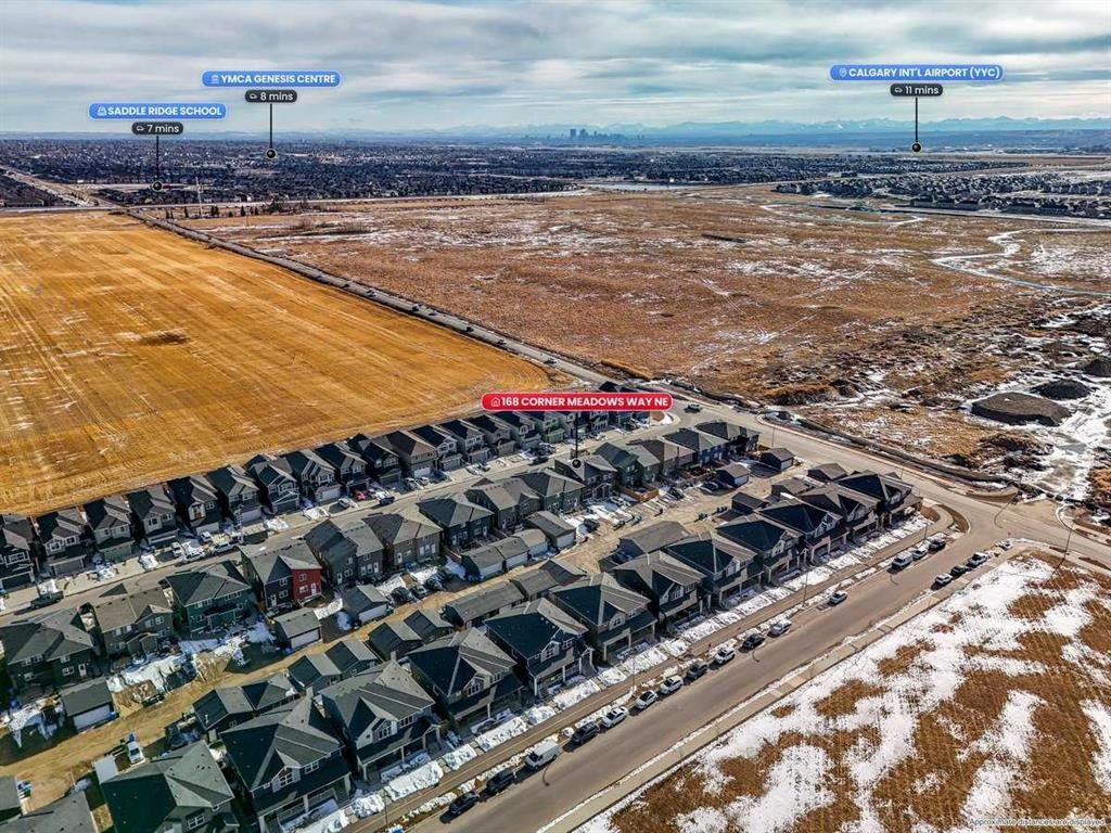 168 Corner Meadows Way Ne, Calgary, AB - Outdoor With View