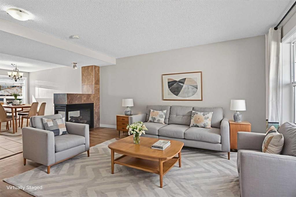 43 Sage Hill Way Nw, Calgary, AB - Indoor Photo Showing Living Room With Fireplace