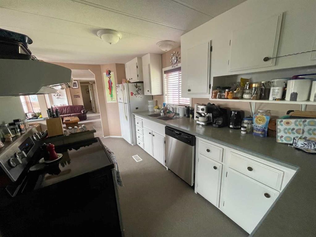 39 Southridge Crescent, Didsbury, AB - Indoor Photo Showing Kitchen With Double Sink