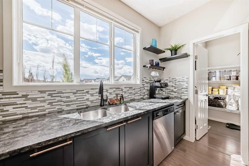 113 Copperpond Row Se, Calgary, AB - Indoor Photo Showing Kitchen With Double Sink With Upgraded Kitchen