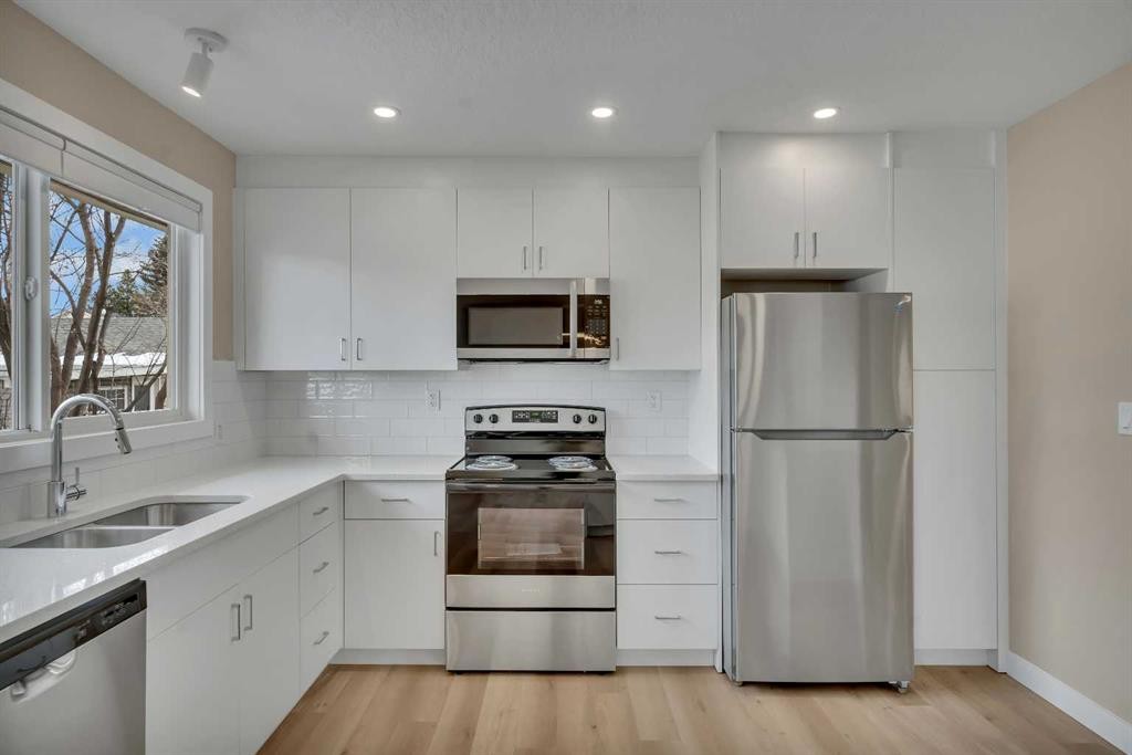221 Madeira Crescent Ne, Calgary, AB - Indoor Photo Showing Kitchen With Double Sink