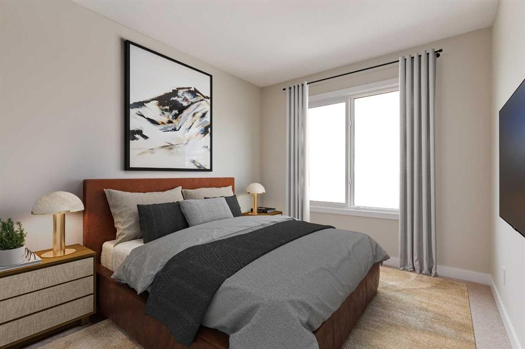 353 Cobblestone Gate, Airdrie, AB - Indoor Photo Showing Bedroom